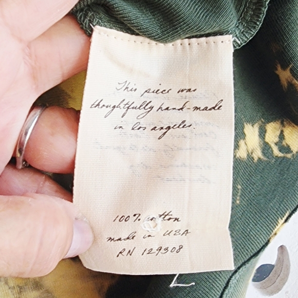 RAQUEL ALLEGRA TIE-DYE 3/4 SLEEVES V NECK FRONT BUTTON SZ MEDIUM NWOT - Picture 6 of 14